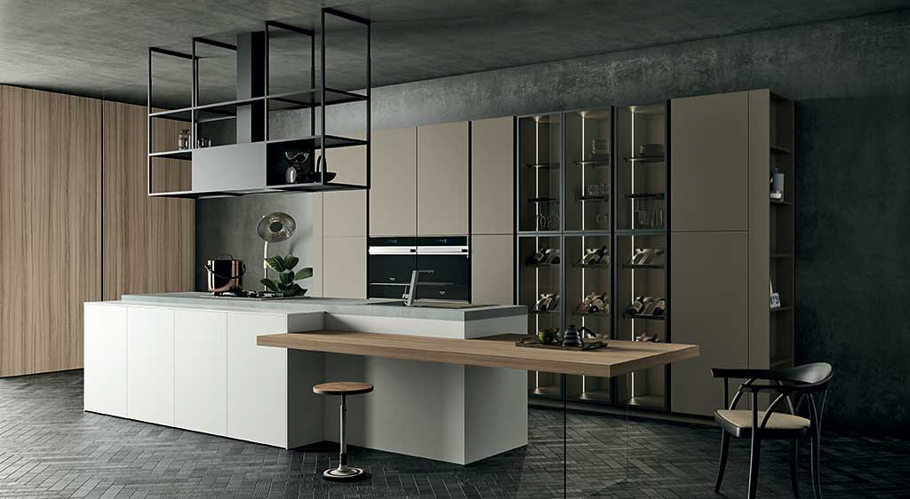 Cucina ad isola: perché scegliere la cappa sospesa